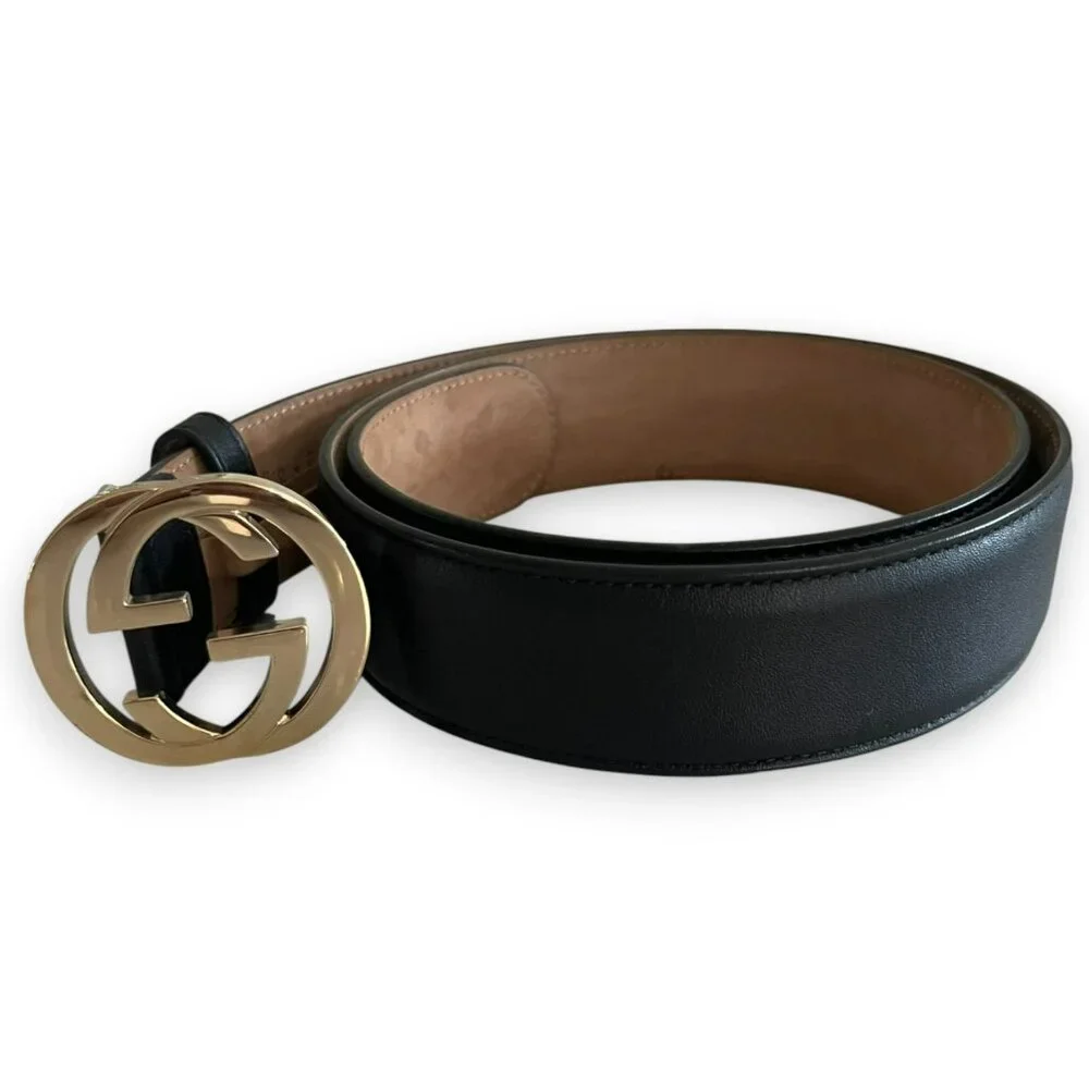 Gucci Interlocking G leather belt, Size 85 - Picture 2 of 5